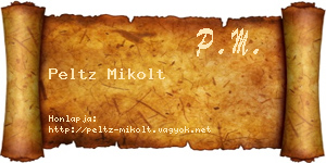 Peltz Mikolt névjegykártya